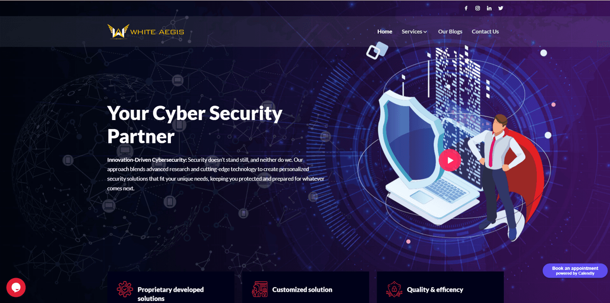 Website bảo mật White Aegis – giải pháp GRC cybersecurity